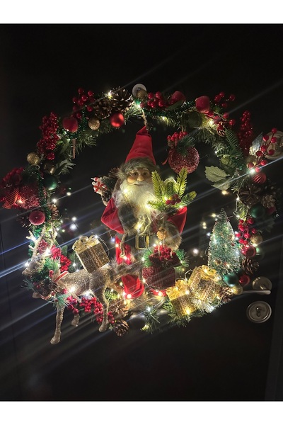 florealFlowers 66 cm Büyük Yılbaşı Kapı Süsü