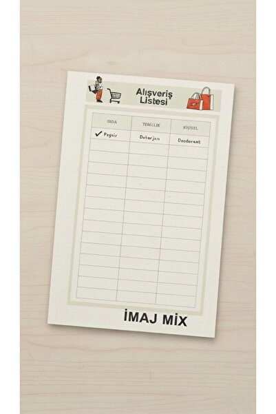 İmajmix دفتر قائمة التسوق المصنفة - منظم للطعام والتنظيف والأغراض الشخصية مع ...