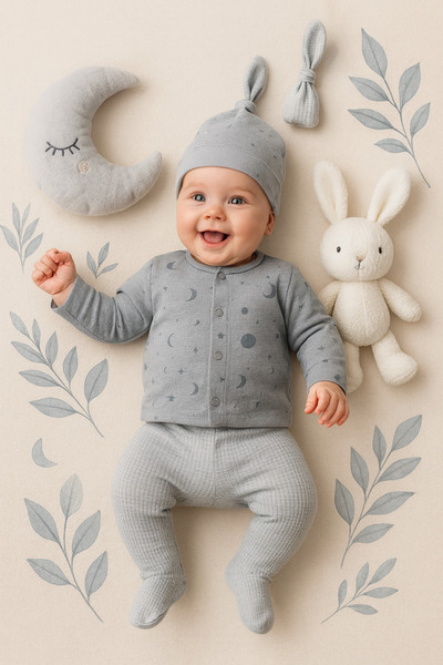 Ozz Baby طقم زي للأطفال الذكور من عمر 0-3 أشهر بعد الخروج من المستشفى، الجيل ...