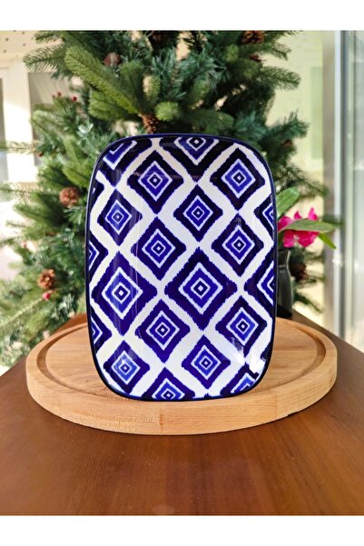 Madame Coco Reve Blue Carre Plate - Blue - 17.5X12.5 cm - 1 Piece