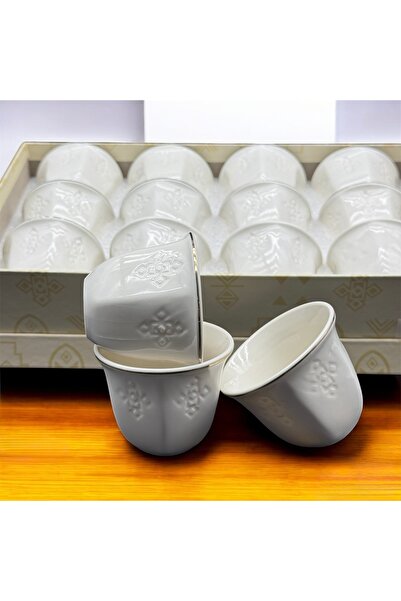 cc bin shihon Arabic coffee cups, set of 12 pieces, with traditional touches, porcelain coffee cups