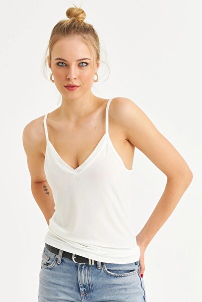 Be Best Atletă albă din tul cu dungi pentru femei BE244