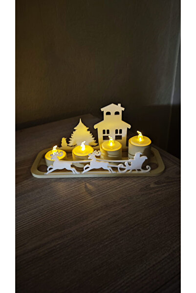 DWS 3D NOEL BABA VE GEYİKLERİ TAELİGHT