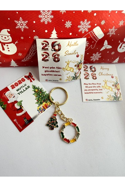 cacatasarım Yılbaşı Figürleri Charm Anahtarlık Noel Christmas 1 Adet Karışık ...