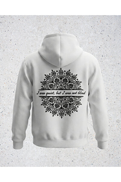 BREEZY Erkek Oversize Nakışlı Kapüşonlu Sweatshirt 3 İplik Şardonlu