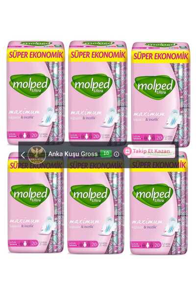 Molped Ultra Süper Ekonomik 20'li Uzun X 6 Paket 120 Adet