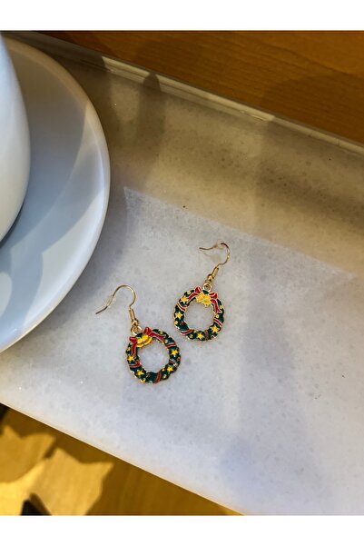 SINEAKSESUAR New Year Themed Christmas Ornament Dangle Earrings