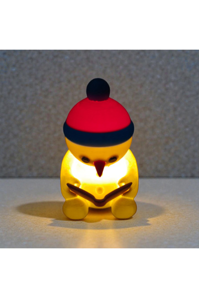 multiogz ⛄ LED Mumlu Kitap Okuyan Kardan Adam – Işıklı Yılbaşı Dekoru | 3D Baskı