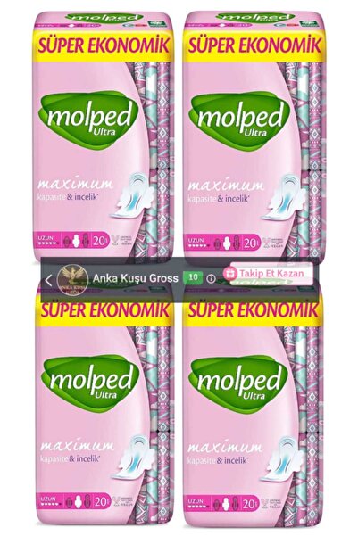 Molped Ultra Süper Ekonomik 20'li Uzun X 4 Paket 80 Adet