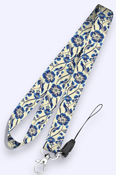 MİLLENEX Papatya Temalı Telefon Askı Yaka Kartı Boyun Askısı Askı İpi Boyunlu...