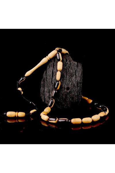 Tesbihsepetim مسبحة خشب الأبنوس مع نظام قطع الكبسولة