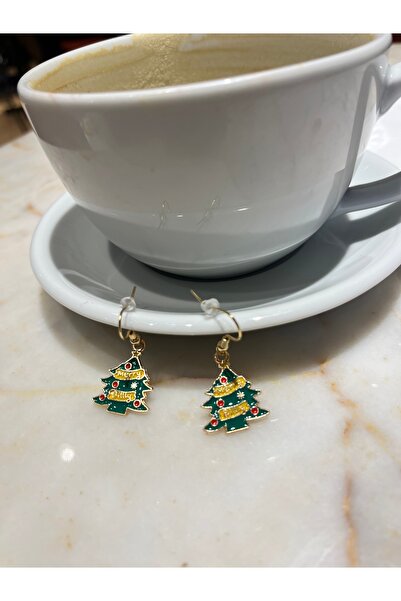 SINEAKSESUAR أقراط من خشب الصنوبر الأخضر بتصميم العام الجديد