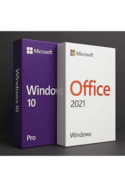 MICROSOFT Office 2021 Professional Plus + Windows 10 Professional Dijital Key...