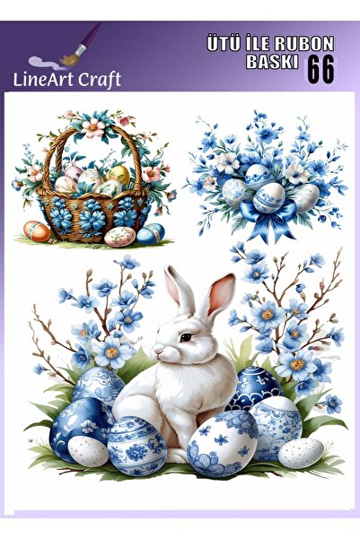 LİNEART Ütü ile Rubon Baskı Transfer No:RB42-30x30cm