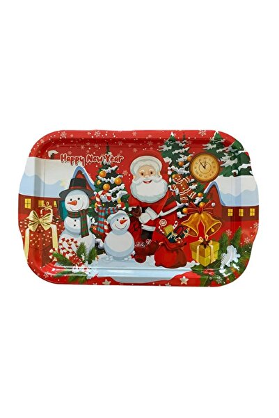 ÖzSu Mağazacılık Yılbaşı Temalı 35X20 Dekoratif Tepsi