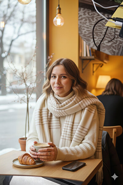 Etoile Studio Patterned Scarf Shoulder Shawl 70X180 cm