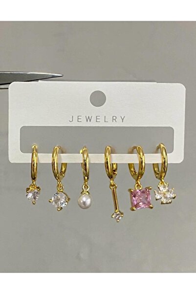 shop 6'lı küpe seti takım