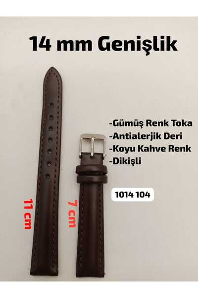 Brality 14 mm Compatible Women's Wristwatch Band-Strap Sewn Model Antiallergi...