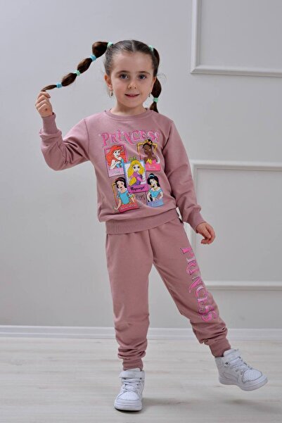 Yağmur Giyim PJK2İ Set de trening pentru copii, cu model prințese, 2 fire, 1%...