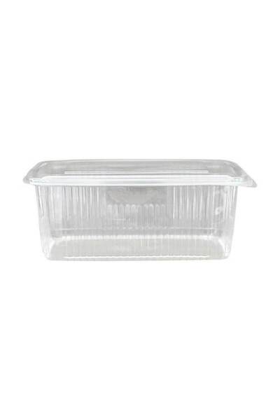 LYNICOS Set de 100 recipiente PET transparente cu capac atașat, 1500 ml