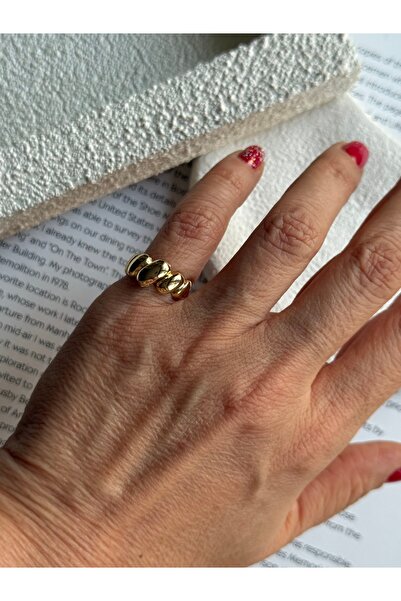 Rossetto Atelier Gold Serrated Pinky Ring