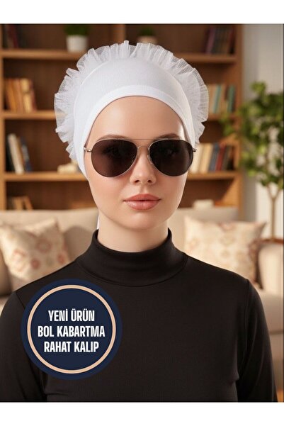 Algitsin O L A Knitted Bonnet+Lots of Embossing+Comfortable Fit+Modest Clothi...