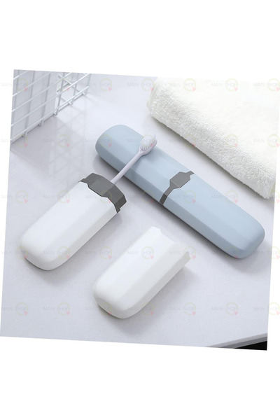 MAİN SHOP 2 Pieces Multi-Purpose Travel Type Toothbrush Material Storage Box M-299