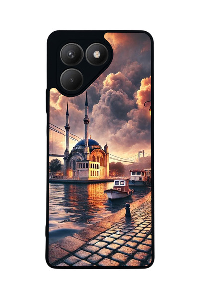 TECNO حافظة سوداء متوافقة مع Pova 7 Matte - سيليكون ناعم، واقي، غطاء ممتص للصدمات