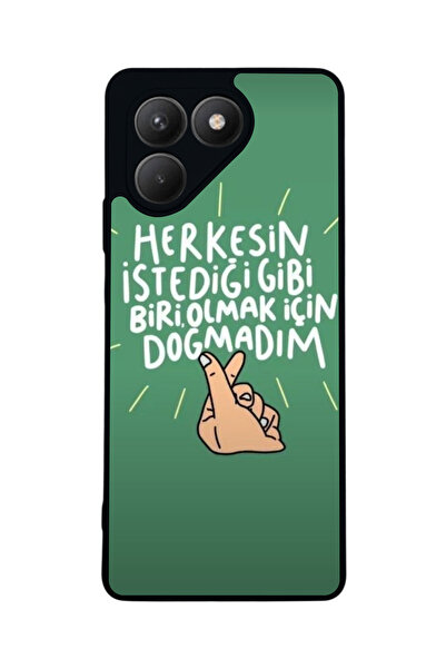 TECNO Pova 7 Matte Compatible Black Case – Soft Silicone, Protective, Shock-A...