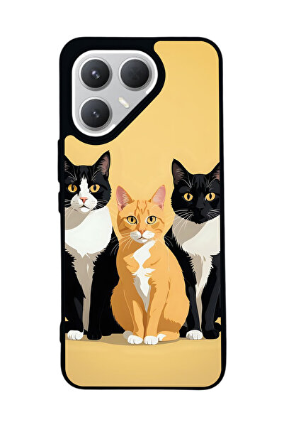 TECNO حافظة سوداء متوافقة مع هاتف Pova 7 Pro – سيليكون ناعم، واقي، غطاء ممتص للصدمات