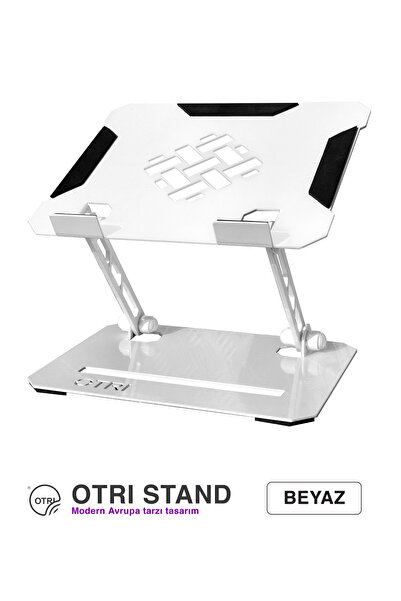 Otri Tüm Modellerle Uyumlu Katlanabilir Beyaz Metal laptop/MacBook/Telefon/Ta...