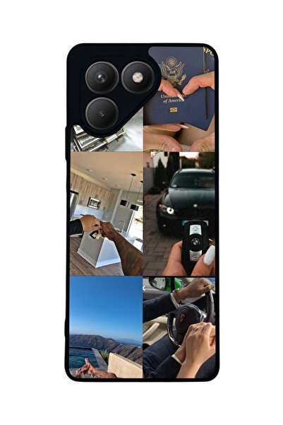 TECNO حافظة سوداء متوافقة مع Pova 7 Matte - سيليكون ناعم، واقي، غطاء ممتص للصدمات