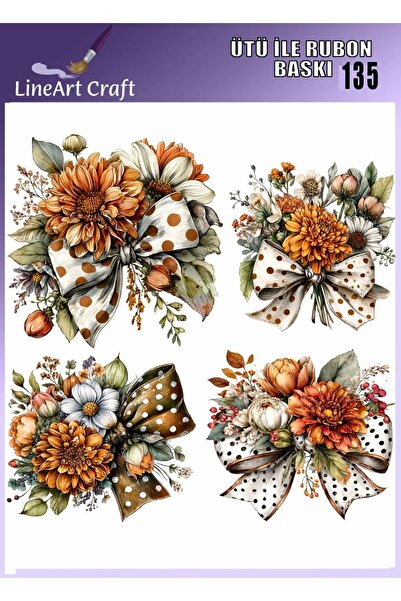 LİNEART Ütü ile Rubon Baskı Transfer No:RB135-30x30cm