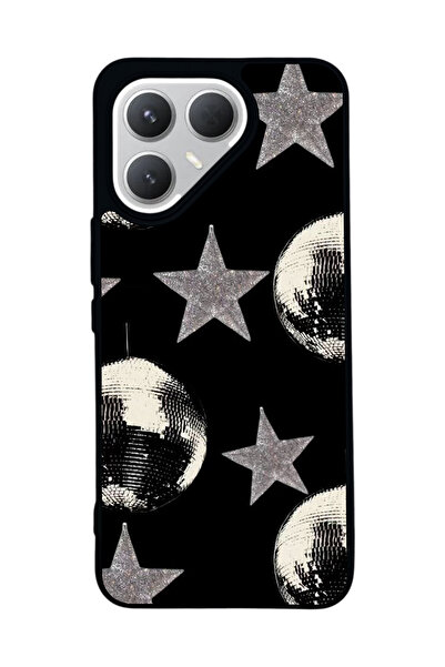 TECNO حافظة سوداء متوافقة مع هاتف Pova 7 Pro – سيليكون ناعم، واقي، غطاء ممتص للصدمات