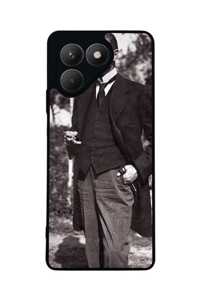 TECNO حافظة سوداء متوافقة مع Pova 7 Matte - سيليكون ناعم، واقي، غطاء ممتص للصدمات