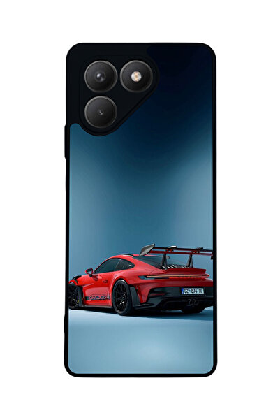 TECNO حافظة سوداء متوافقة مع Pova 7 Matte - سيليكون ناعم، واقي، غطاء ممتص للص...