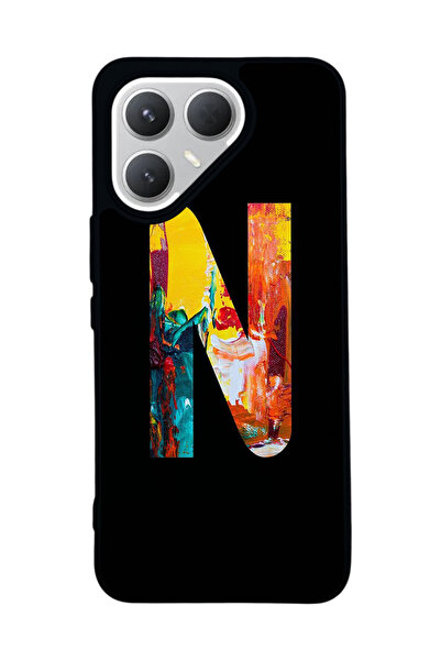 TECNO حافظة سوداء متوافقة مع هاتف Pova 7 Pro – سيليكون ناعم، واقي، غطاء ممتص للصدمات