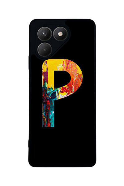 TECNO حافظة سوداء متوافقة مع Pova 7 Matte - سيليكون ناعم، واقي، غطاء ممتص للصدمات