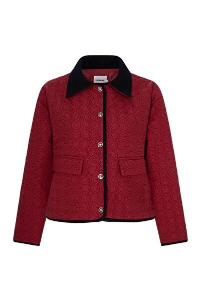 LACENOA Quilted Jacket Red