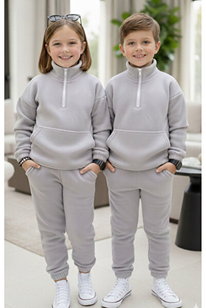 Calisa Oversized Children's Fleece Tracksuit Set |   4-14 Years Old |   Unisex Winter Warm Clothing Fleece-Lined Sets