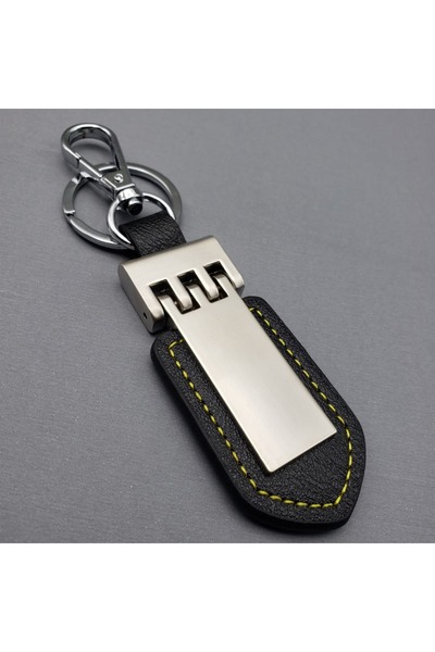 MEVAFA Leather Metal Keychain