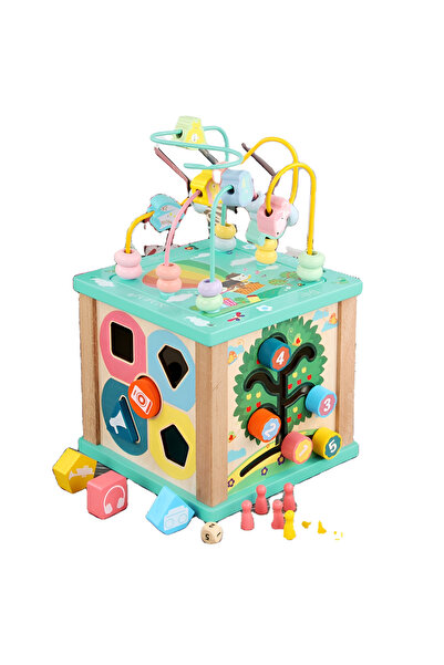 OEM Montessori 5-in-1 Wooden Educational Cube