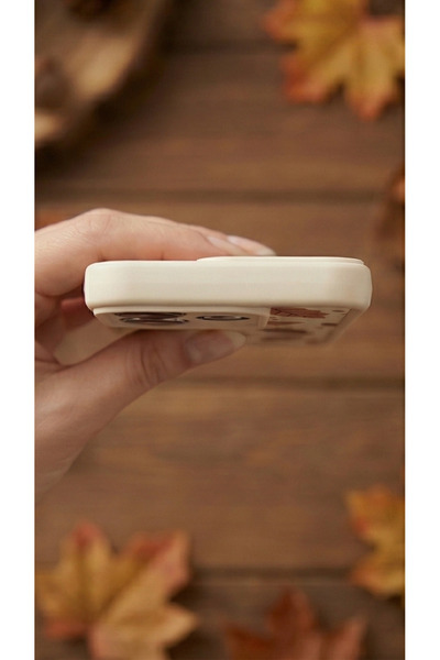 Rivor Xiaomi Redmi 13 Kılıf Kamera Korumalı Sonbahar Yaprakları Desenli Kabartmalı Lüks Silikon Kapak