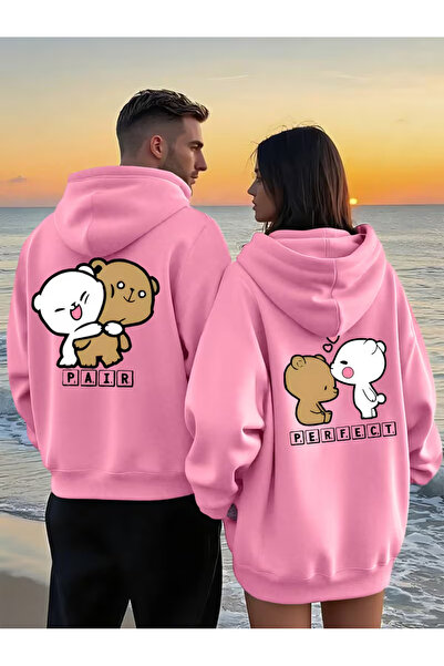 NEVERMIND Dear Kombin Hoodie Couple Swea tricou – Special pentru cupluri Ursu...