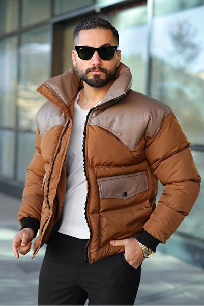 MİS MODA Men's Designed Winter Puffer Coat