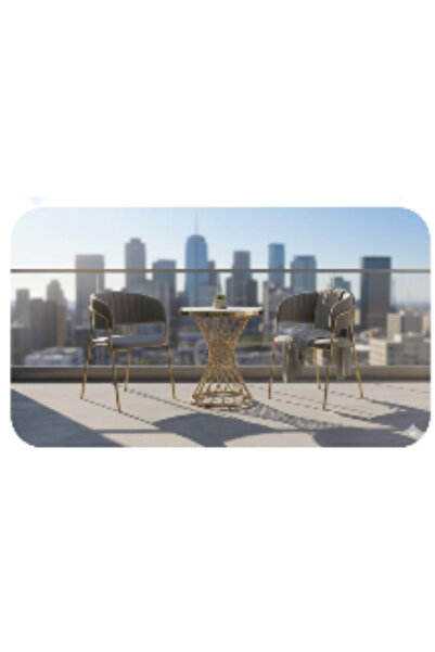 LAOBAN طاولة طعام لشخصين مع كرسيين - طقم طاولة طعام مخملي ناعم لشخصين (رمادي)