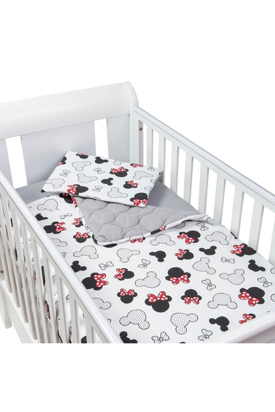 Kidizi Set lenjerie matlasata 3 piese Minnie, include perna, plapumioara si c...