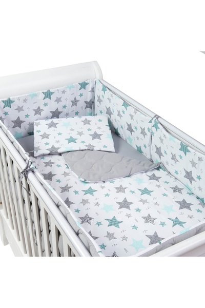 Kidizi Σετ 5 τεμαχίων Καπιτονέ κλινοσκεπασμάτων για κούνια 140x70 εκ. All Min...