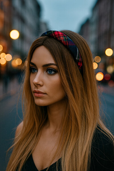 PaminBags Aksesuar Plaid Patterned Thin Crown