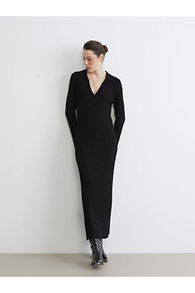 LC Waikiki Πλεκτό φόρεμα με λαιμό πόλο